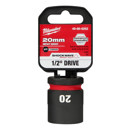 Milwaukee 1/2" Drive  20MM 6 Point Socket SHOCKWAVE Impact Duty™ 49-66-6252
