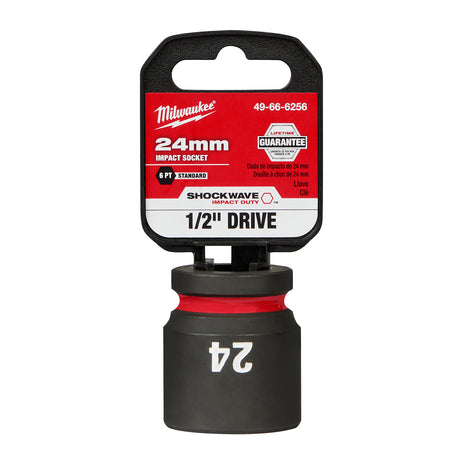 Milwaukee 1/2" Drive 24MM 6 Point Socket SHOCKWAVE Impact Duty™ 49-66-6256