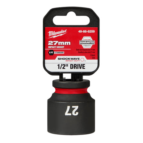 Milwaukee 1/2" Drive 27MM 6 Point Socket SHOCKWAVE Impact Duty™ 49-66-6259