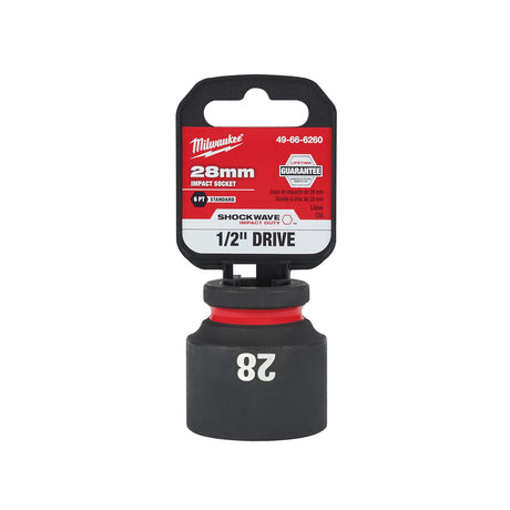 Milwaukee 1/2" Drive 28MM 6 Point Socket SHOCKWAVE Impact Duty™ 49-66-6260