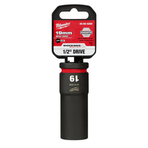 Milwaukee 1/2" Drive 19MM Deep 6 Point Socket SHOCKWAVE Impact Duty™ 49-66-6280
