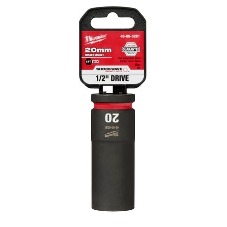 Milwaukee 1/2" Drive 20MM Deep 6 Point Socket SHOCKWAVE Impact Duty™ 49-66-6281