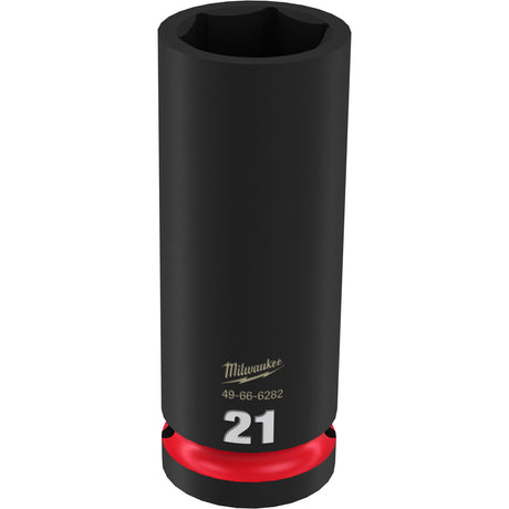 Milwaukee 1/2" Drive 21MM Deep 6 Point Socket SHOCKWAVE Impact Duty™ 49-66-6282