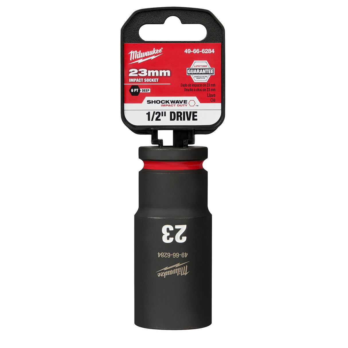Milwaukee 1/2" Drive 23MM Deep 6 Point Socket SHOCKWAVE Impact Duty™ 49-66-6284