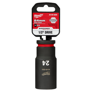 Milwaukee 1/2" Drive 24MM Deep 6 Point Socket SHOCKWAVE Impact Duty™ 49-66-6285