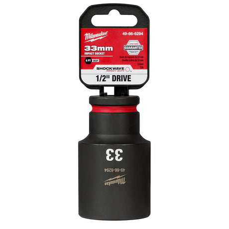 Milwaukee 1/2" Drive 33MM Deep 6 Point Socket SHOCKWAVE Impact Duty™ 49-66-6294