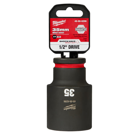 Milwaukee 1/2" Drive 35MM Deep 6 Point Socket SHOCKWAVE Impact Duty™ 49-66-6296
