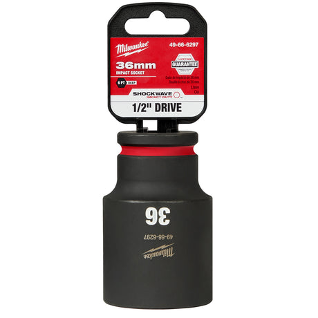 Milwaukee 1/2" Drive 36MM Deep 6 Point Socket SHOCKWAVE Impact Duty™ 49-66-6297