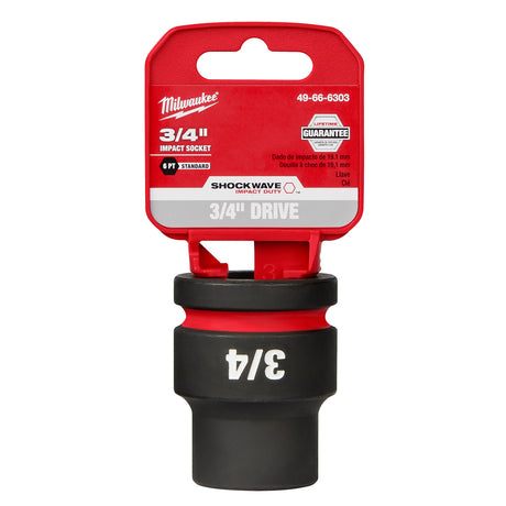 Milwaukee 3/4" Drive 3/4" Shallow 6 Point Socket SHOCKWAVE Impact Duty™ 49-66-6303