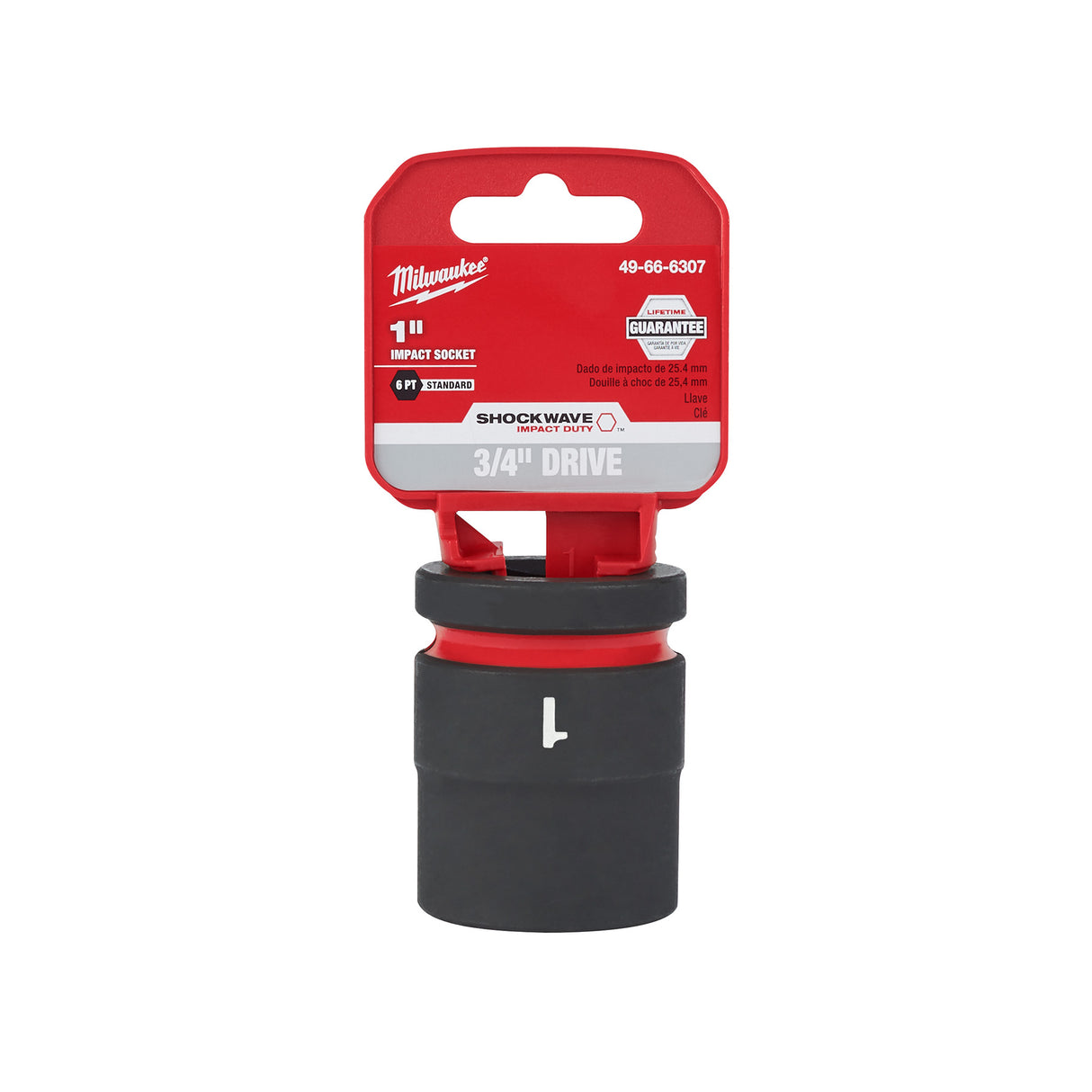 Milwaukee 3/4"Drive 1" Shallow 6 Point Socket SHOCKWAVE Impact Duty™ 49-66-6307