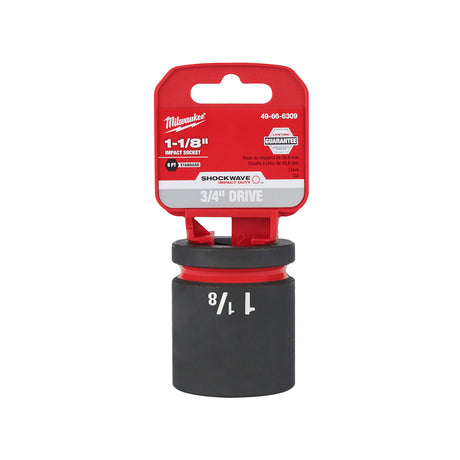 Milwaukee 3/4"Drive 1-1/8" Shallow 6 Point Socket SHOCKWAVE Impact Duty™ 49-66-6309