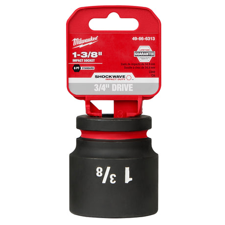 Milwaukee 3/4" Drive 1-3/8" Standard 6 Point Socket SHOCKWAVE™ Impact Duty 49-66-6313
