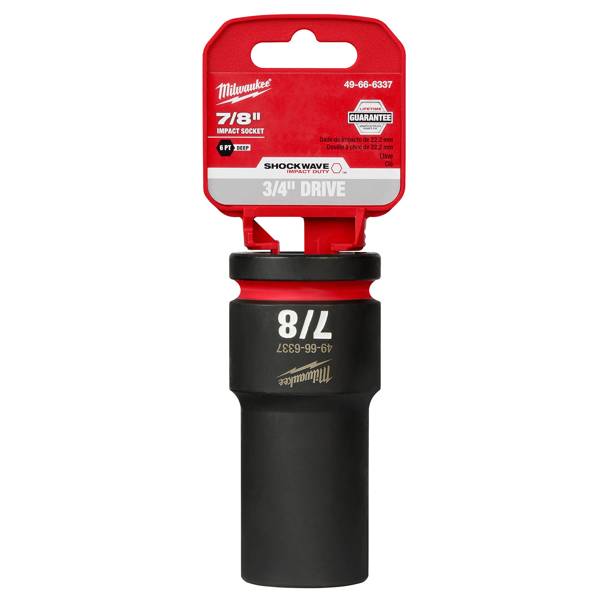 Milwaukee 3/4" Drive 7/8" Deep 6 Point Socket SHOCKWAVE™ Impact Duty 49-66-6337