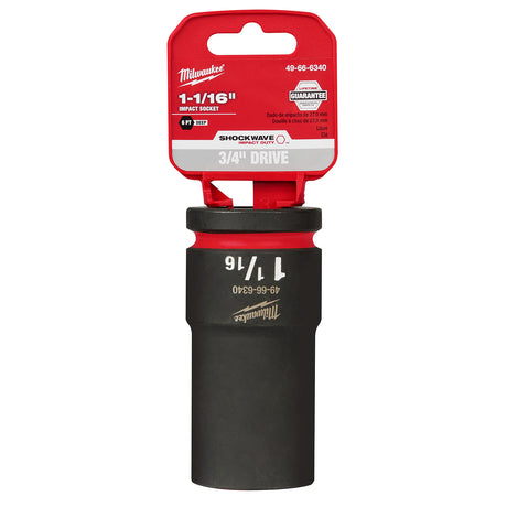 Milwaukee 3/4"Drive 1-1/16" Deep 6 Point Socket SHOCKWAVE Impact Duty™ 49-66-6340