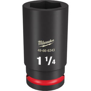 Milwaukee SHOCKWAVE™ Impact Duty 3/4" Drive 1-1/4" Deep 6 Point Socket 49-66-6343