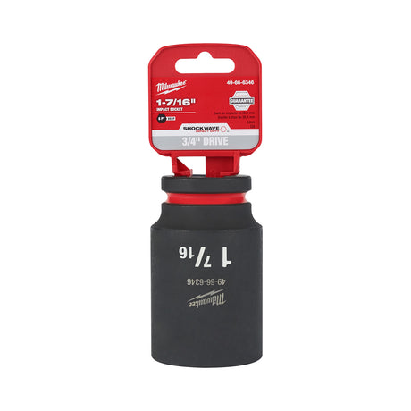 Milwaukee SHOCKWAVE™ Impact Duty 3/4" Drive 1-7/16" Deep 6 Point Socket 49-66-6346