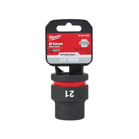 Milwaukee SHOCKWAVE™ Impact Duty 3/4" Drive 21MM Standard 6 Point Socket 49-66-6359