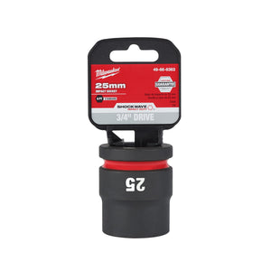 Milwaukee SHOCKWAVE™ Impact Duty 3/4" Drive 25mm Standard 6 Point Socket 49-66-6363