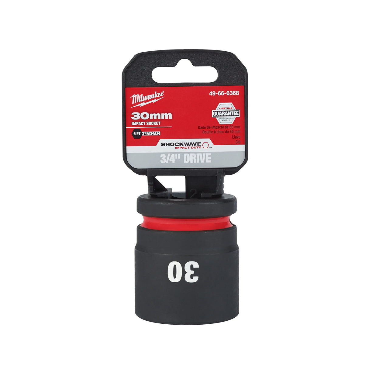 Milwaukee SHOCKWAVE Impact Duty™ 3/4"Drive 30MM Standard 6 Point Socket 49-66-6368