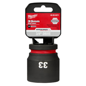 Milwaukee SHOCKWAVE™ Impact Duty 3/4" Drive 33MM Standard 6 Point Socket 49-66-6371