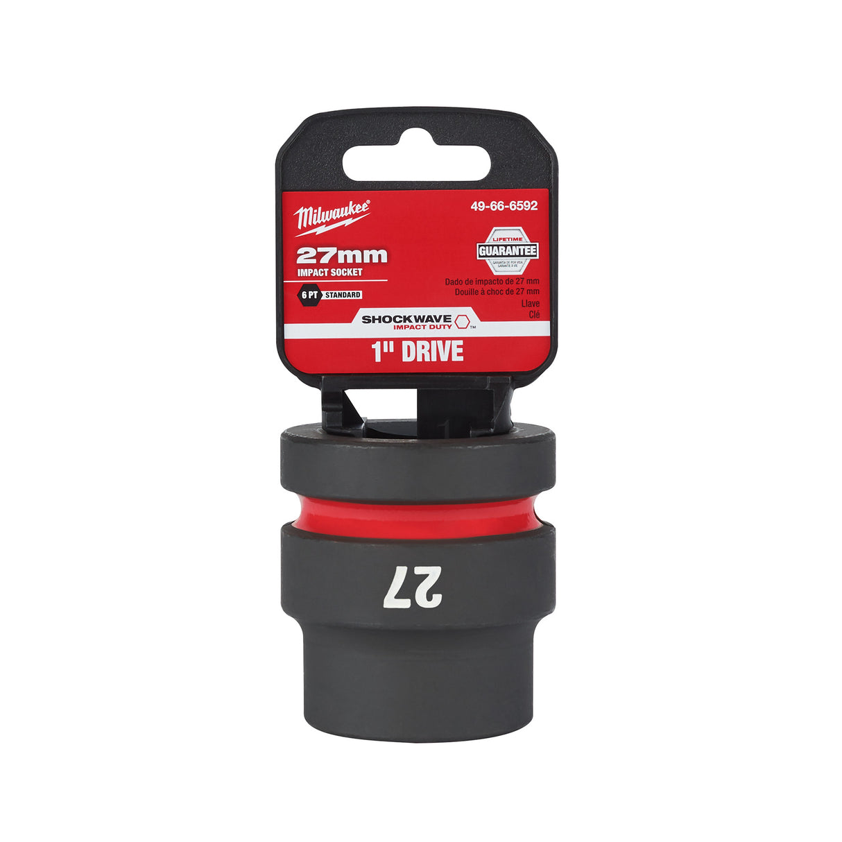 Milwaukee SHOCKWAVE™ Impact Duty 1" Drive 27MM Standard 6 Point Socket 49-66-6592