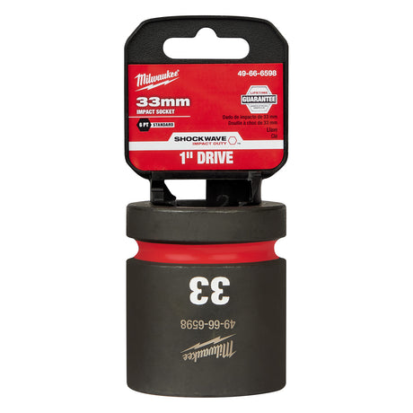 Milwaukee SHOCKWAVE™ Impact Duty 1" Drive 33MM Standard 6 Point Socket 49-66-6598