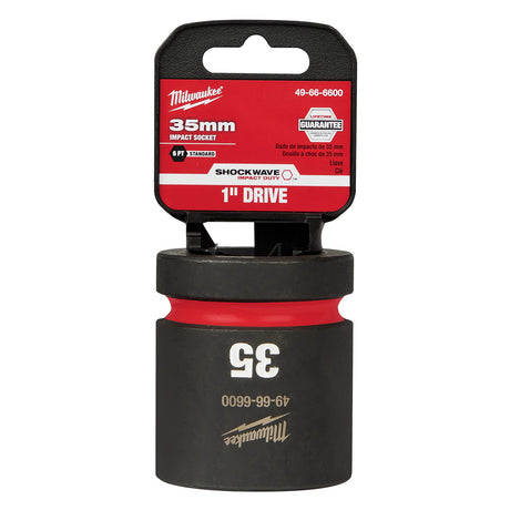 Milwaukee SHOCKWAVE Impact Duty™ 1" Drive 35MM Standard 6 Point Sockets 49-66-6600