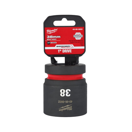 Milwaukee SHOCKWAVE™ Impact Duty 1" Drive 38MM Standard Shallow 6 Point Socket 49-66-6602