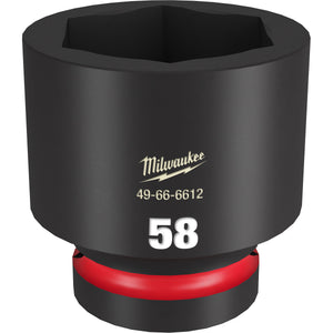 Milwaukee SHOCKWAVE™ Impact Duty 1" Drive 58MM Standard 6 Point Socket 49-66-6612