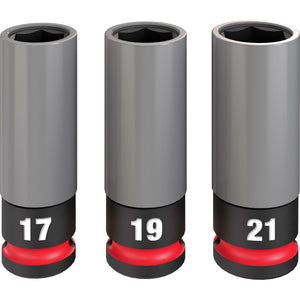 Milwaukee 49-66-7830 SHOCKWAVE Impact Duty™ 1/2 Drive Metric 3PC Lug Nut Wheel Socket Set