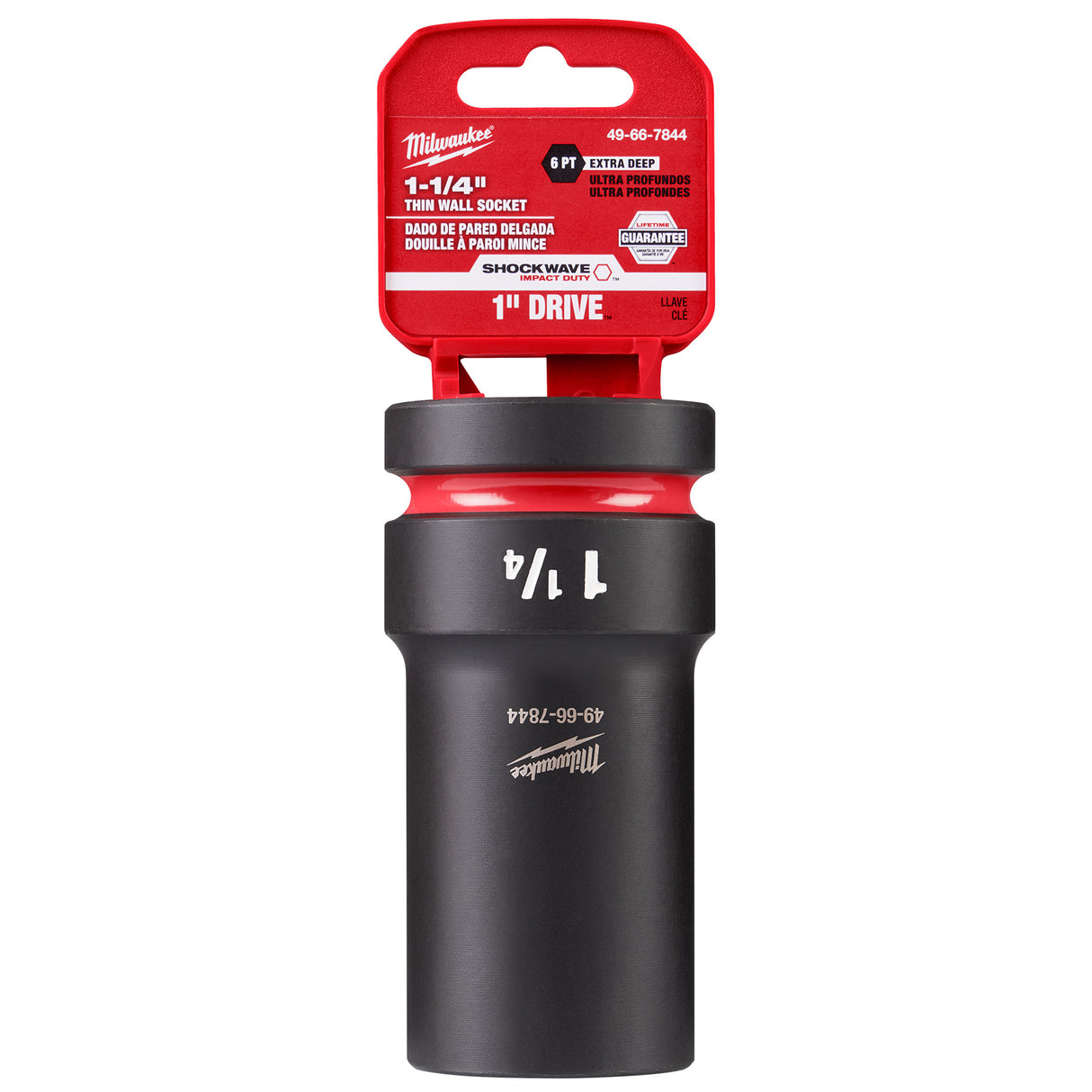 Milwaukee SHOCKWAVE Impact Duty™ 1" Drive 1-1/4" Thin Wall Extra Deep 6 Point Socket 49-66-7844