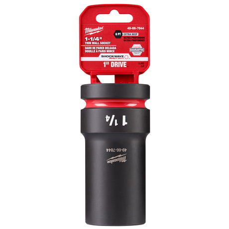 Milwaukee SHOCKWAVE Impact Duty™ 1" Drive 1-1/4" Thin Wall Extra Deep 6 Point Socket 49-66-7844