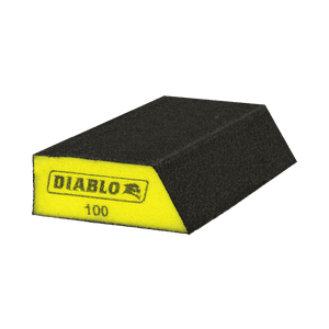 DIABLO DFBLANGFIN01G 5" x 3" x 1" 100-Grit Corner Contact Sanding Sponge