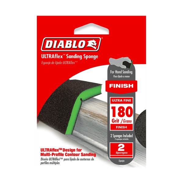 DIABLO DFPFLEXUFN02G 5" x 4" 180-Grit ULTRAflex™ Sanding Sponges (2-pc)