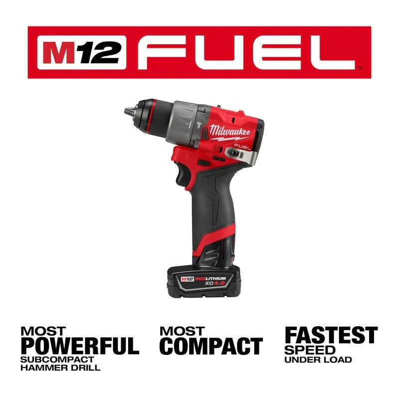Milwaukee 3404-21 M12 FUEL™ 1/2 in. Hammer Drill Driver Kit