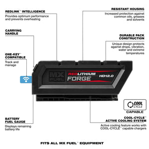 Milwaukee MXFSC-1HD12 MX FUEL™ REDLITHIUM™ FORGE™ HD12.0 Battery/Super Charger Expansion Kit