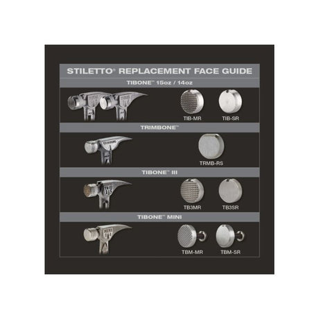 STILETTO TIB-SR TIBONE Smooth Steel Replacement Face