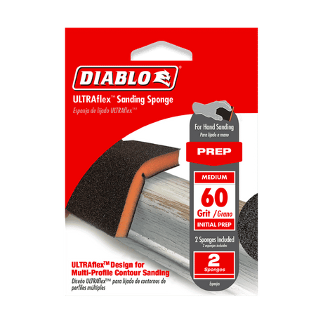 DIABLO DFPFLEXMED02G 60-Grit ULTRAflex™ Sanding Sponges (2-pc)