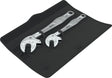 Set of Wera adjustable wrenches on a black mat with a white background