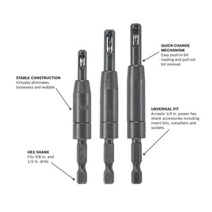 Bosch CC2430 3 Pc. Self-Centering Bit Set