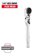Milwaukee 48-22-2951 1/4” Hex Drive Mini Flex Head Bit Ratchet