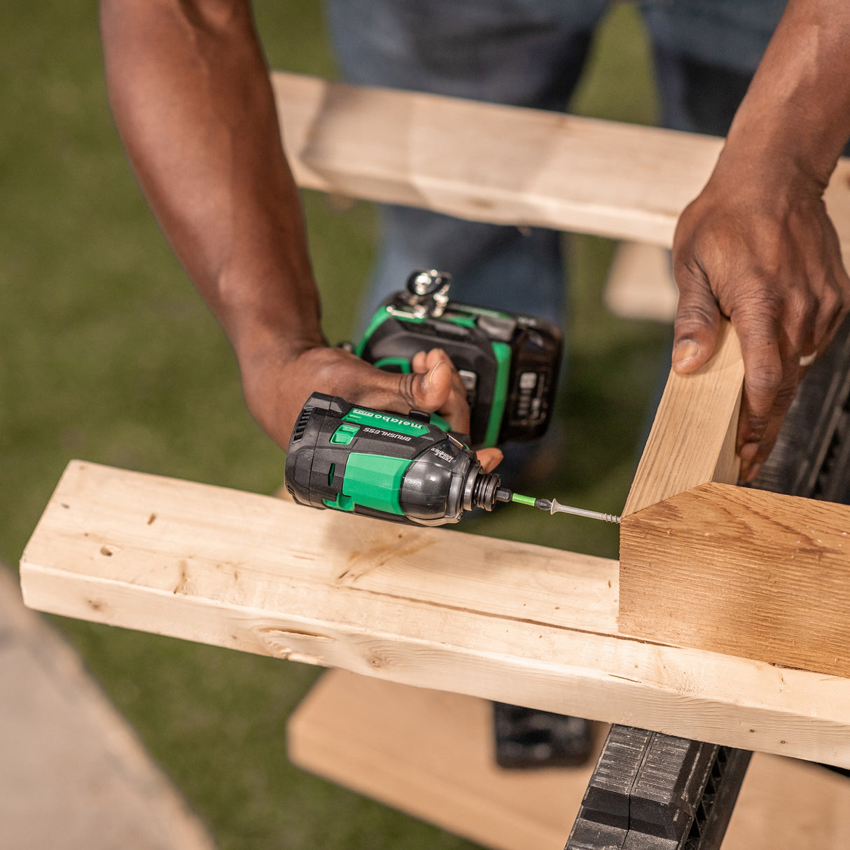 metabo HPT KNV45AB2 Coil Roofing Nailer & 18V Impact Driver Combo