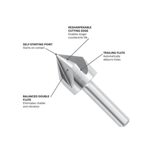 Bosch CSH2C 5/8" High-Speed Steel Countersink