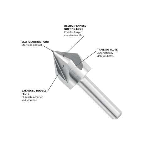 Bosch CSH2C 5/8" High-Speed Steel Countersink