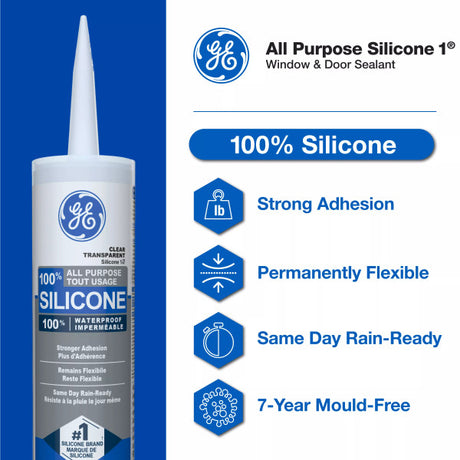 GE 300ml All Purpose Silicone - White