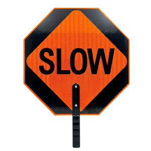 ROK 71068 Stop/Slow Hand-Held Traffic Paddle Sign 18"