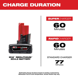 Milwaukee 48-11-2442 M12™ REDLITHIUM™ XC4.0 Battery Two Pack