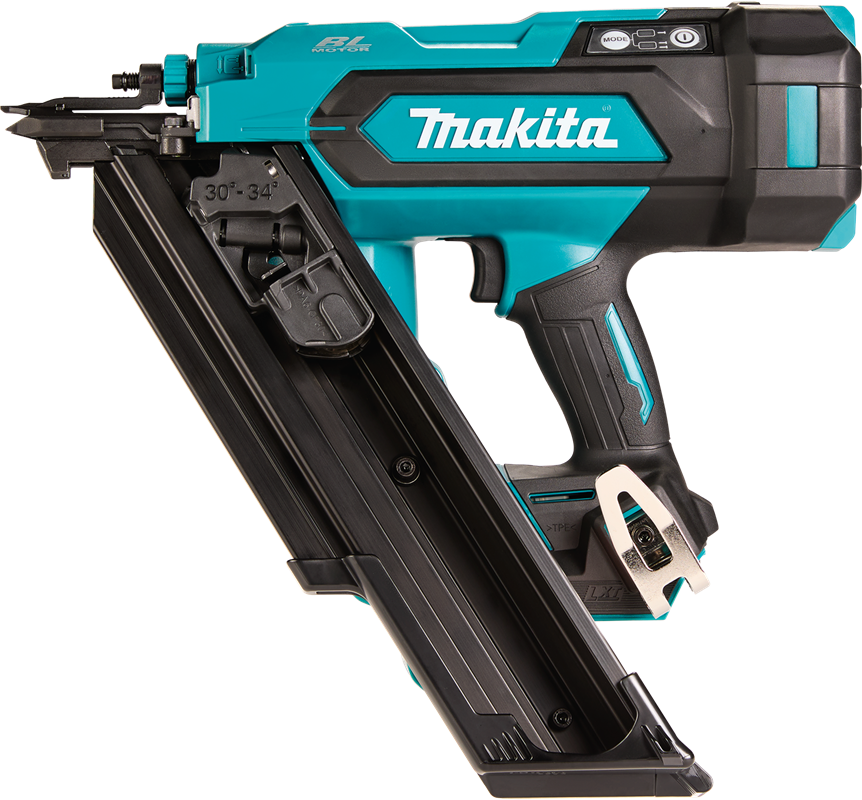 Makita DBN900ZK 18V LXT® Lithium‑Ion Cordless 30º Clipped Head 3‑1/2" Framing Nailer, Tool Only