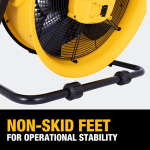 DEWALT DXF1850B 18" 20V AC/DC 3-Speed Drum Fan Tool with Adapter Cord