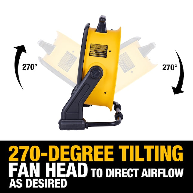 DEWALT DXF1850B 18" 20V AC/DC 3-Speed Drum Fan Tool with Adapter Cord